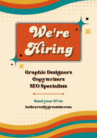 Good hiring flyer reference