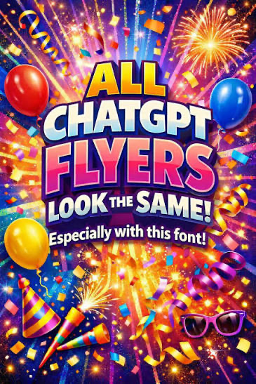 AI flyers look the same example