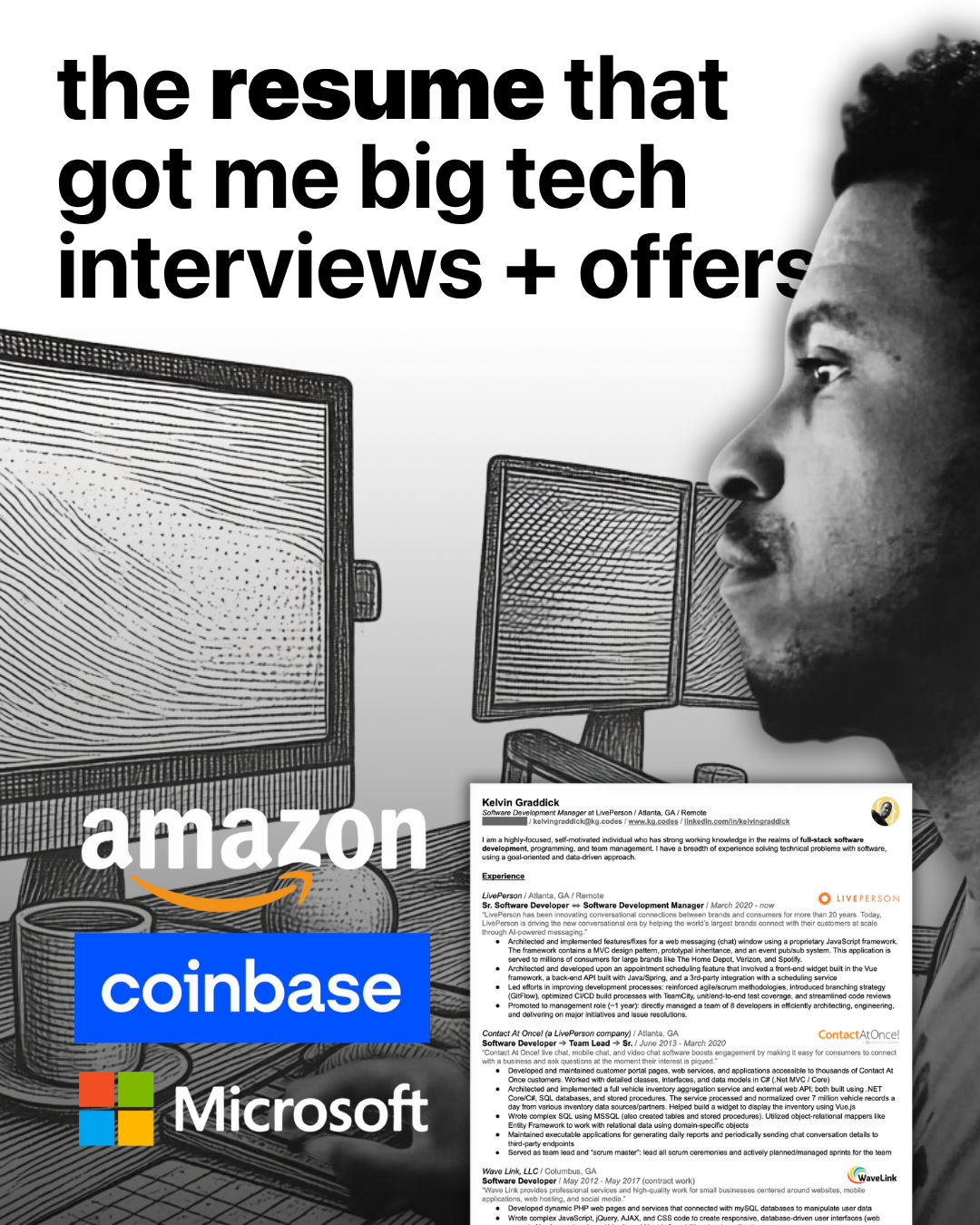 Resume that got me big tech interviews and offers