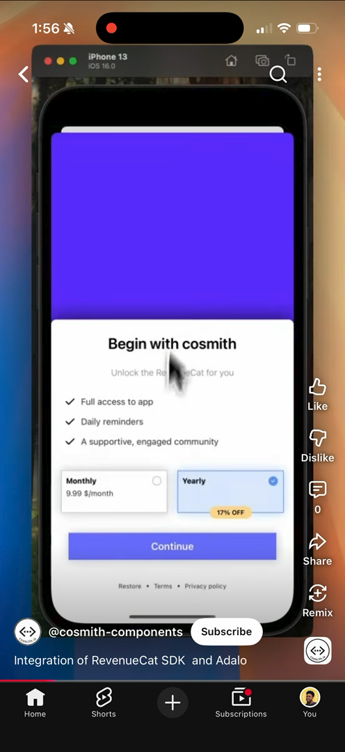 RevenueCat demo screenshot