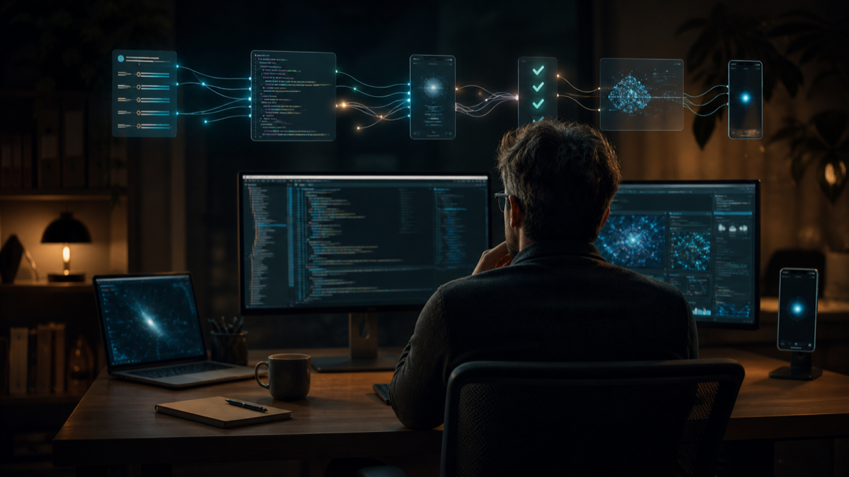 A reflective software engineering workspace with connected automation